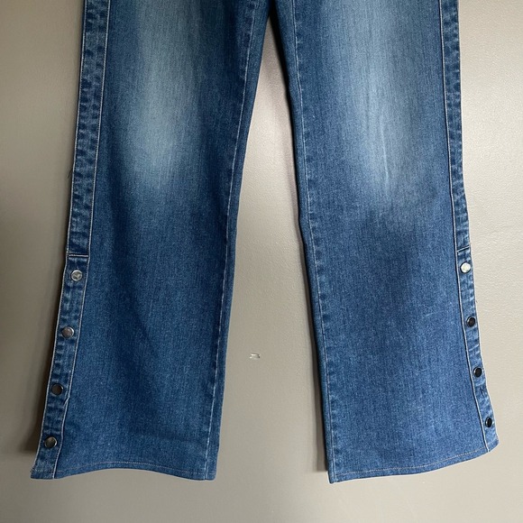 VERONICA BEARD Crosbie Wide Leg Jeans in Dark Grotto High Rise Blue Denim Chic - Picture 6 of 16